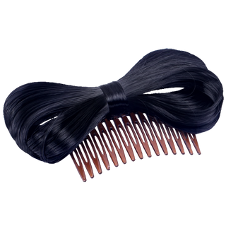 Bow Hair Extension Bowknot Black Comb Clip Fashion Hairpiece Party