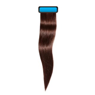 Chocolate brown 18 inches straight pre taped european remy hair extensions