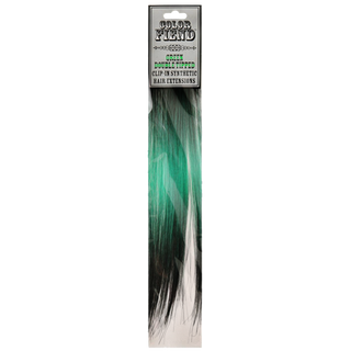 Color Fiend Green Double Tipped Clip-In Synthetic Hair Extensions