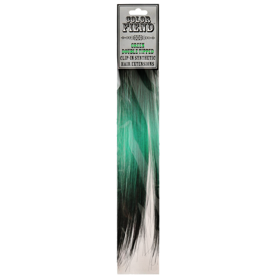 Color Fiend Green Double Tipped Clip-In Synthetic Hair Extensions
