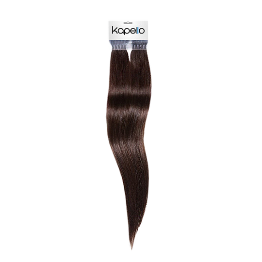 Dark coffee brown 20 inch straight pre bonded european hair extensions