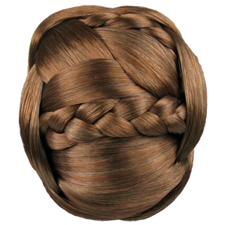 Jessica Simpson Hairdo Braided Chignon Clip In Bun Hair Ginger Brown