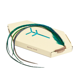 Fine Featherheads Peacock Quill Clips